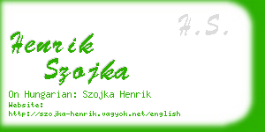 henrik szojka business card